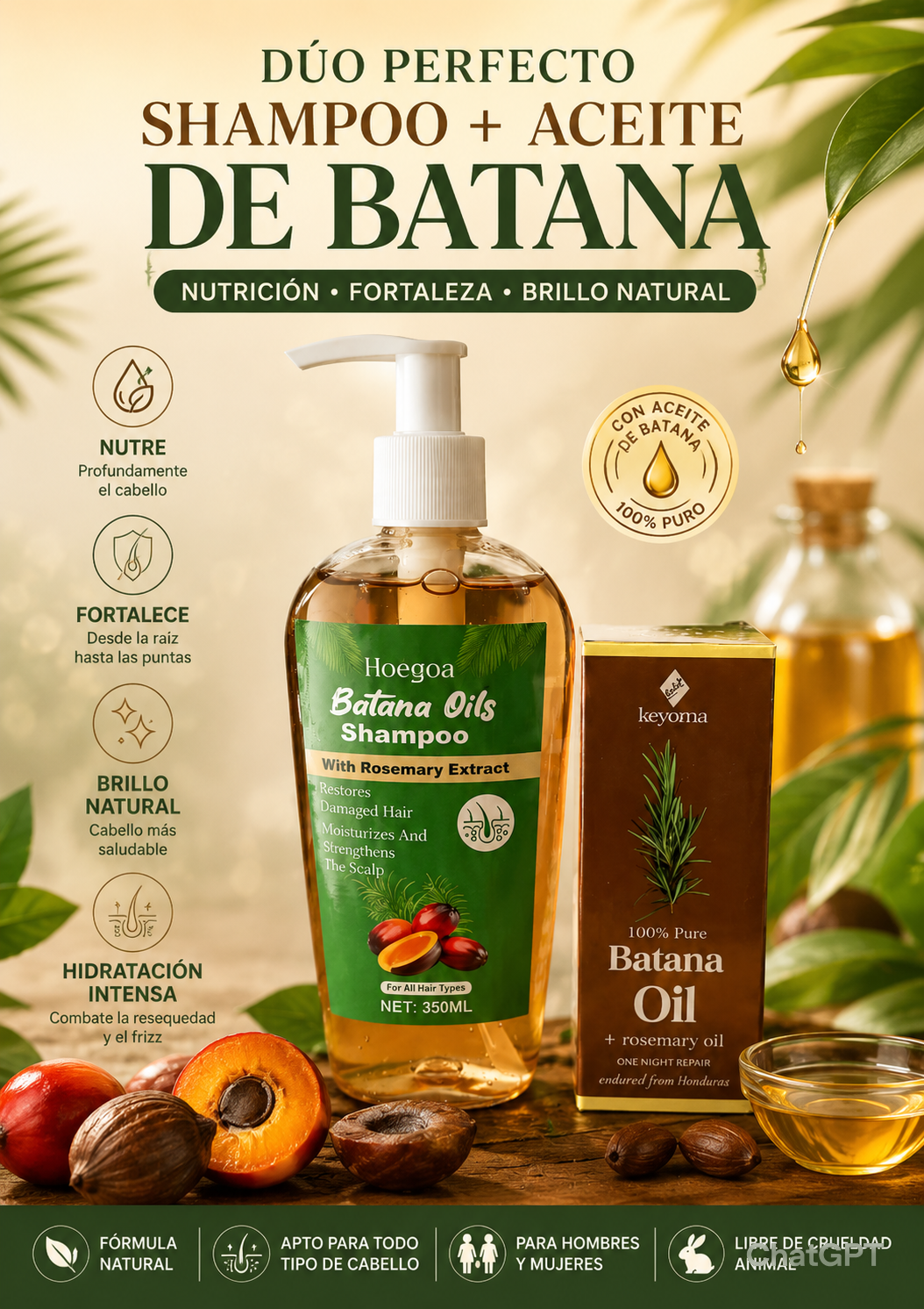 PACK BATANA: SHAMPOO DE BATANA+ ACEITE DE BATANA