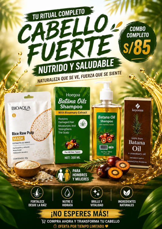 SHAMPOO DE BATANA+ ACEITE DE BATANA + MASCARILLA